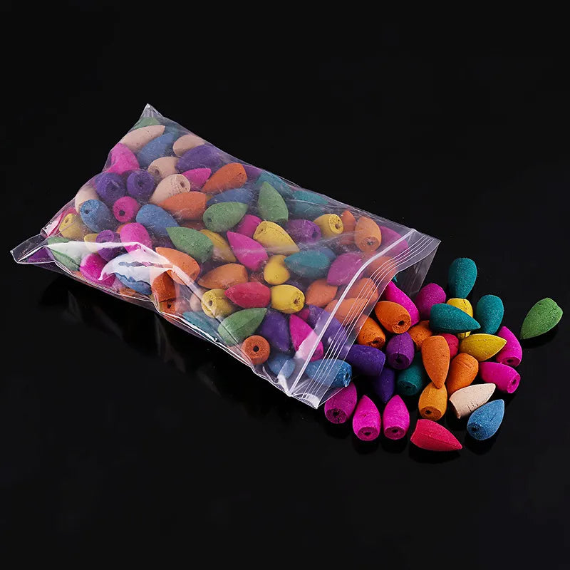 100Pcs Mixed Incense Cones Use for Backflow Incense Burner