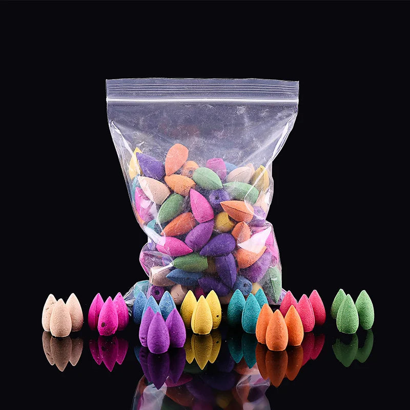 100Pcs Mixed Incense Cones Use for Backflow Incense Burner