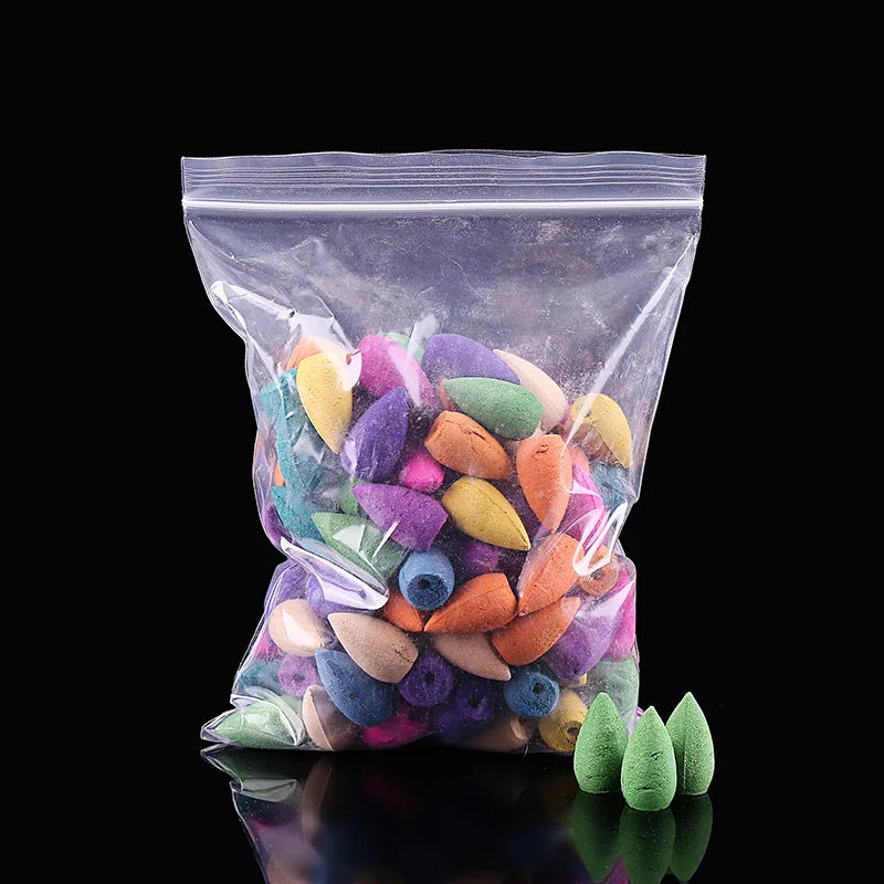 100Pcs Mixed Incense Cones Use for Backflow Incense Burner
